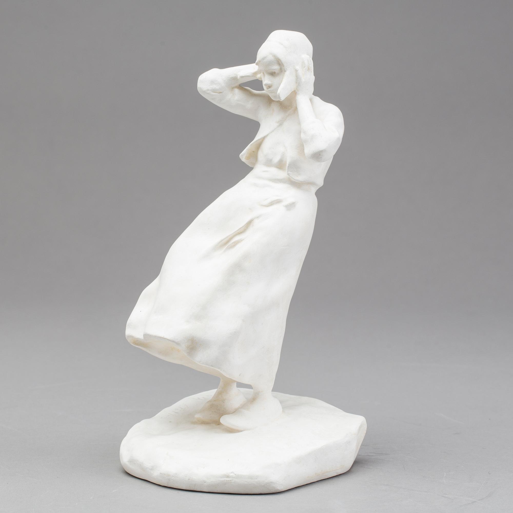 RUTH MILLES, sculpture, signed, plaster.