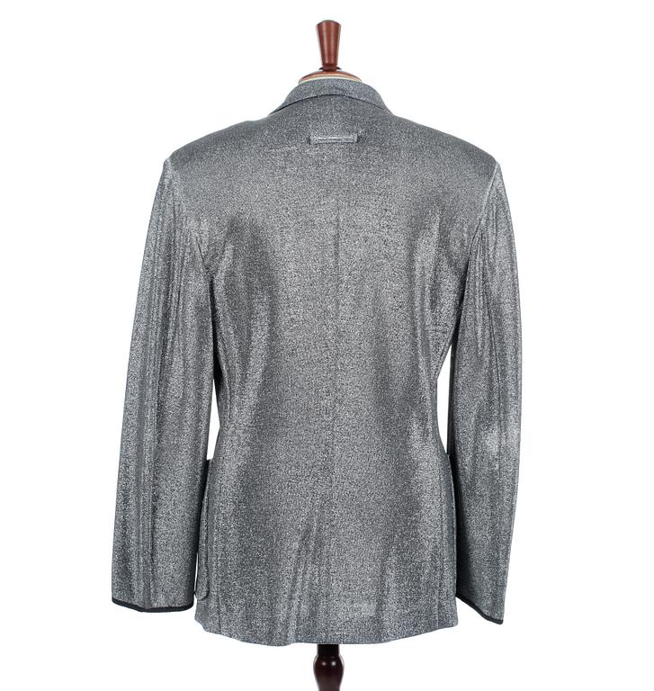 JEAN-PAUL GAULTIER, a men's silver lurex jacket.