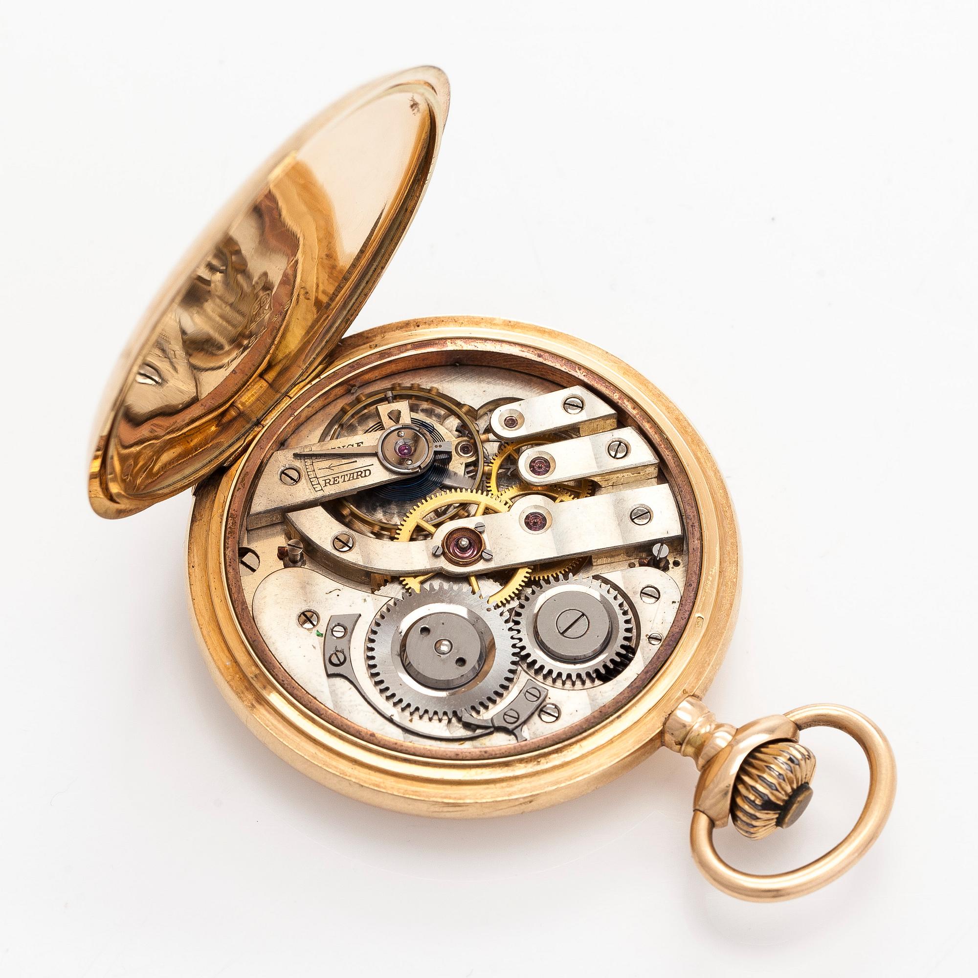 Pocket watch, hunter, 51.5 mm.