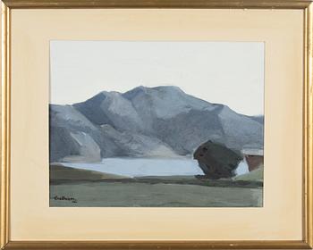 Sixten Lundbohm, mixed media on paper-panel, signed.