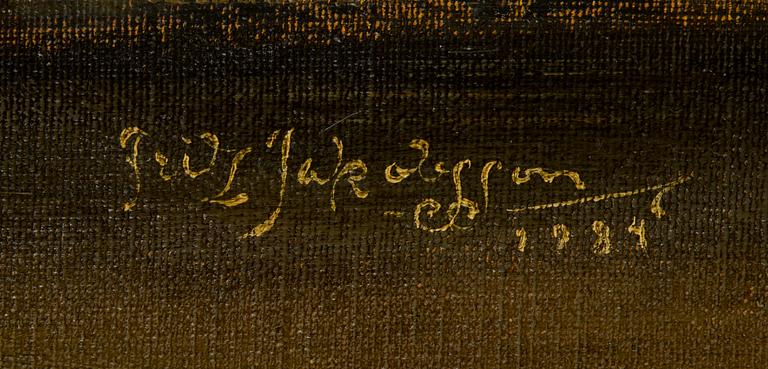 Fritz Jakobsson, olja på duk, signerad och daterad 1984.