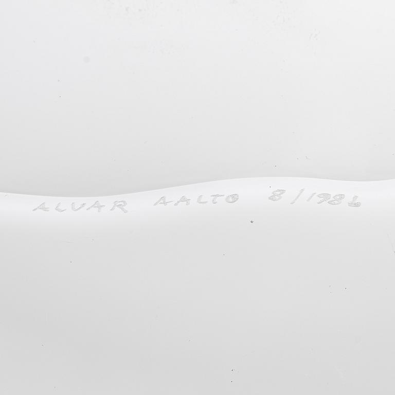Alvar Aalto, glasskulptur, "Aalto-blomman", 3+1 delar, signerade Alvar Aalto.