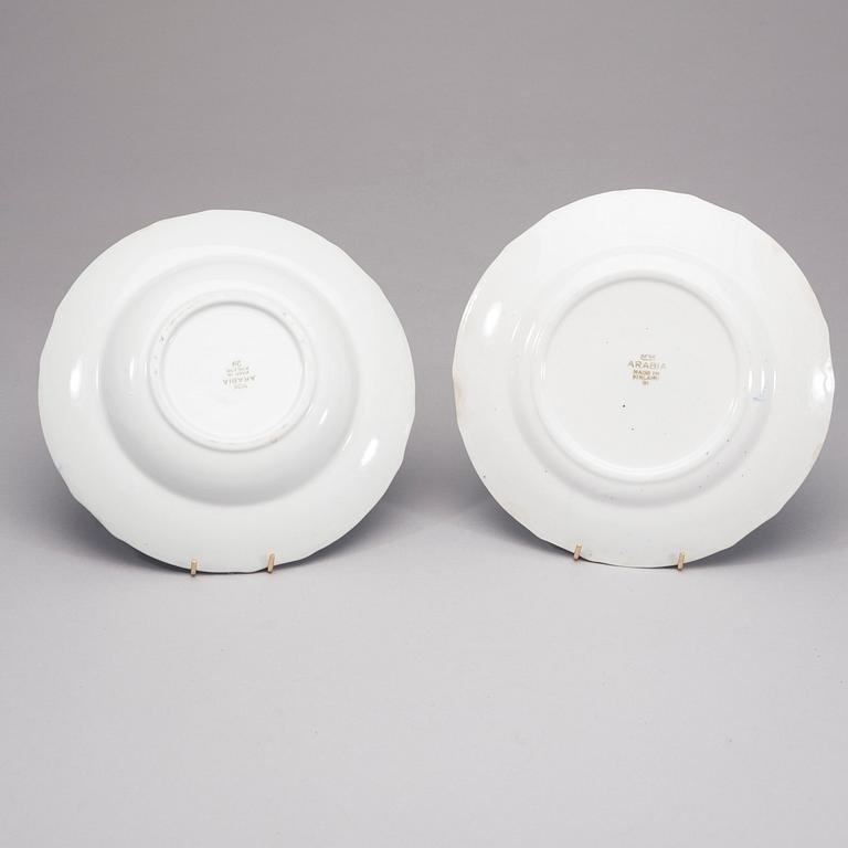 SERVIS, 49 delar, porslin, "Blått Landskap", design Reinhard Richter, Arabia, 1941-64.