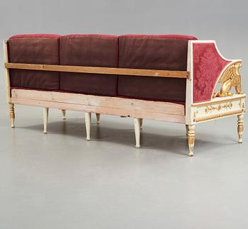 SOFFA, tillskriven Ephraim Ståhl (mästare i Stockholm 1794-1820). Sengustaviansk, 1800-talets början.