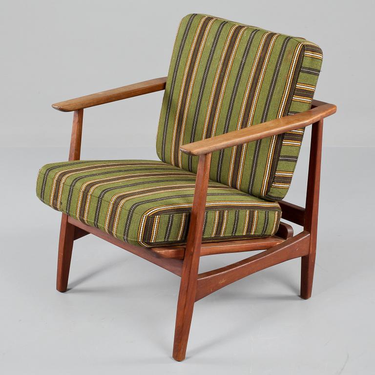 KARMFÅTÖLJ, sannolikt Danmark, 1960/1970-tal.