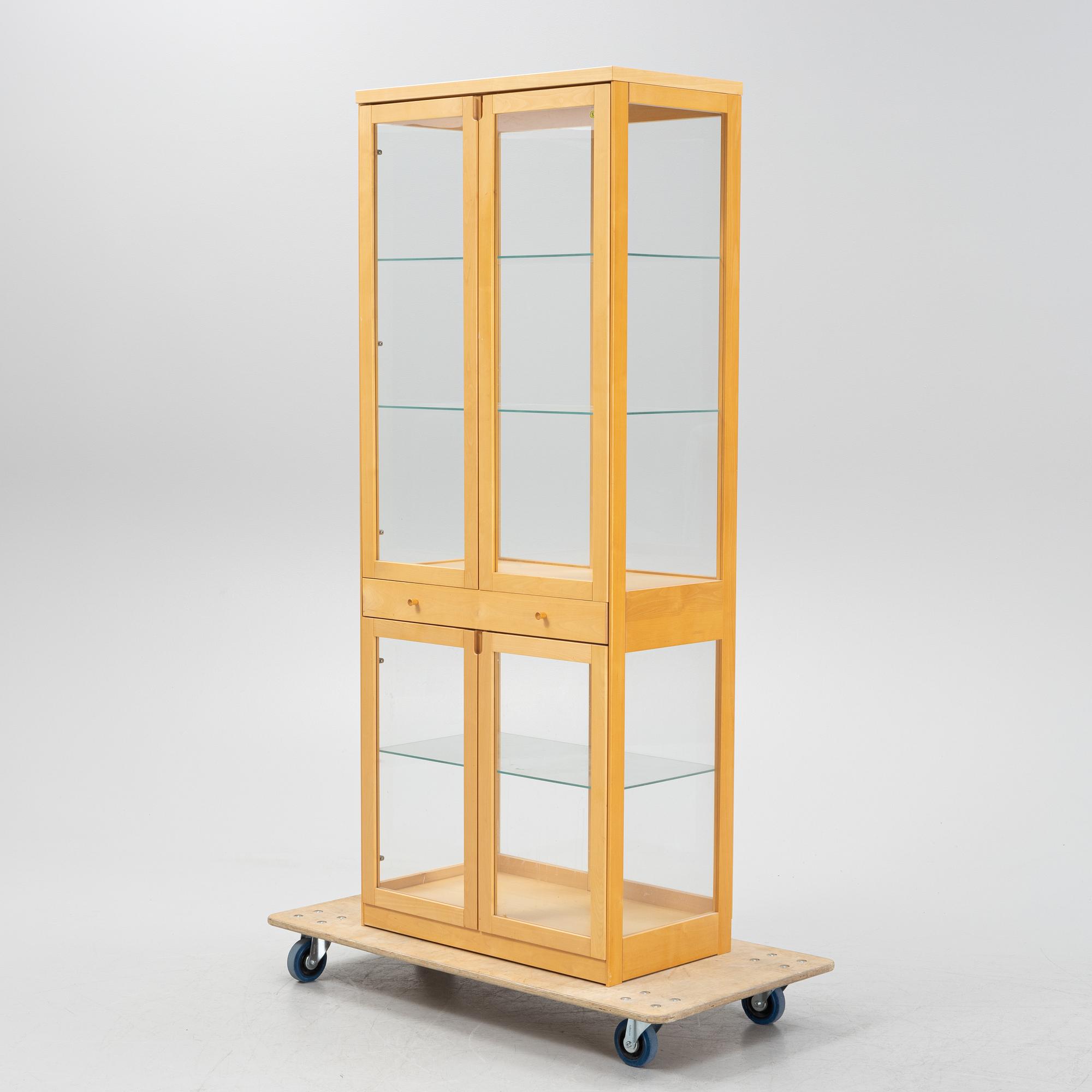 Karin Mobring & Thomas Jelinek, a 'Stockholm' glass and birch cabinet, IKEA, late 20th Century.