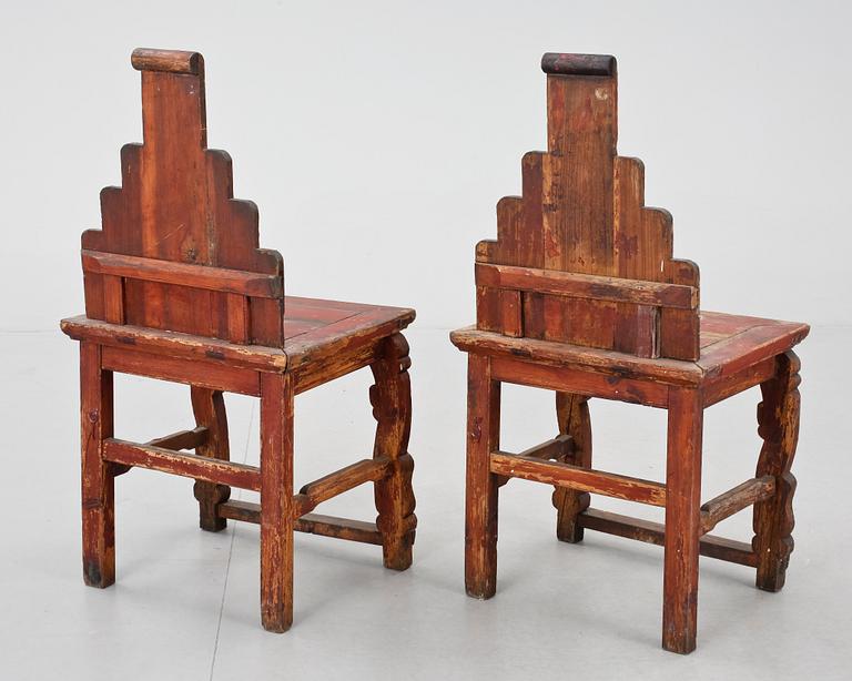 STOLAR, ett par, Kina, 1800/1900-tal.