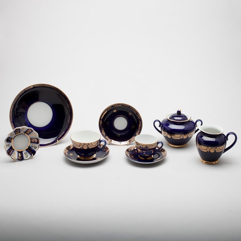KAFFE- / TESERVIS, porslin, Sovjetunion, 1900-talets slut.