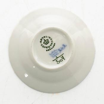 Royal Copenhagen, 35 pieces of a porcelain 'Blue Fluted' half lace dinner service, Denmark, 1889-1978.