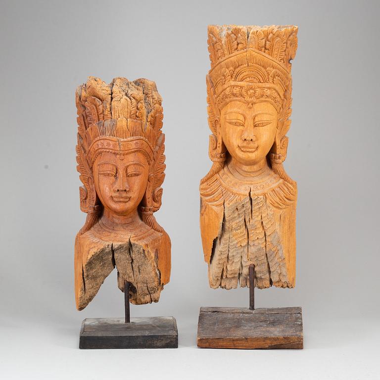 A pair of South East Asian sculptures, 20th Century.