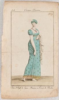 21 coloured fashionplates, 1808.