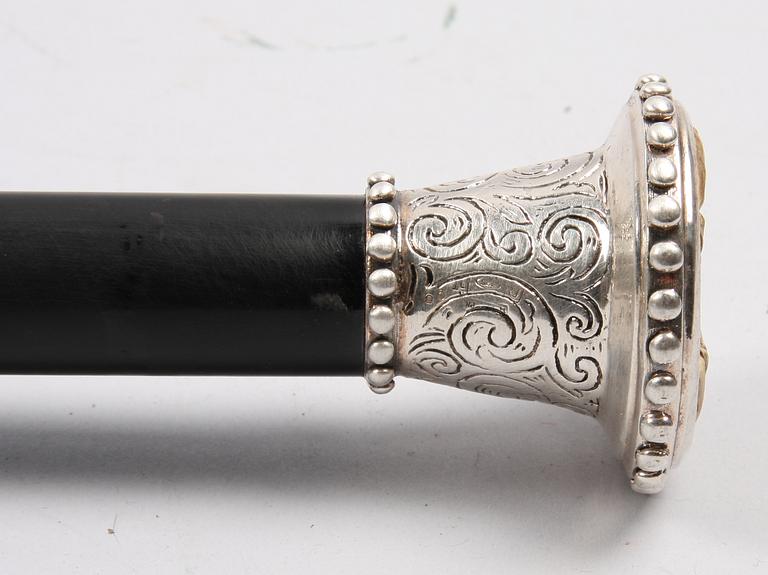 SPATSERKÄPP, sterling silver, sent 1900-tal.