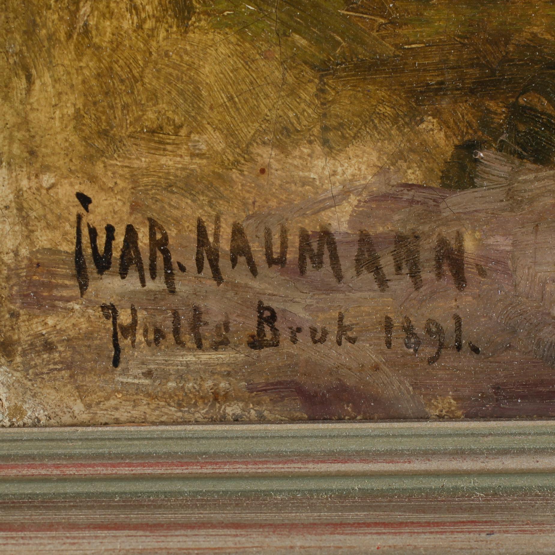 IVAR NAUMANN, olja på duk, signerad och daterad 1891.