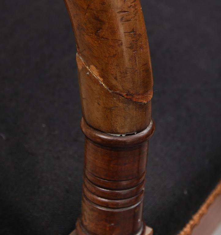 KARMSTOLAR, 4 st, empire, Danmark, 1800-talets första hälft.