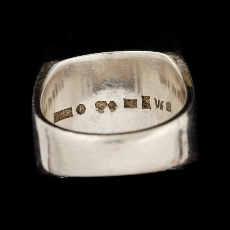 RING, silver, Sigurd Persson, Stockholm 1973. Vikt 15 gram.