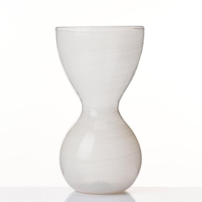 Carlo Scarpa, a "Mezza Filigrana" glass vase, Venini, Murano, Italy ca 1946-48.