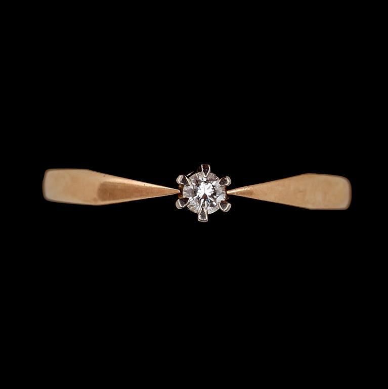 RINGAR, 2st, 14k guld med diamanter ca0,04ct och safirer tot ca0,30ct. Tot vikt 3,5g.