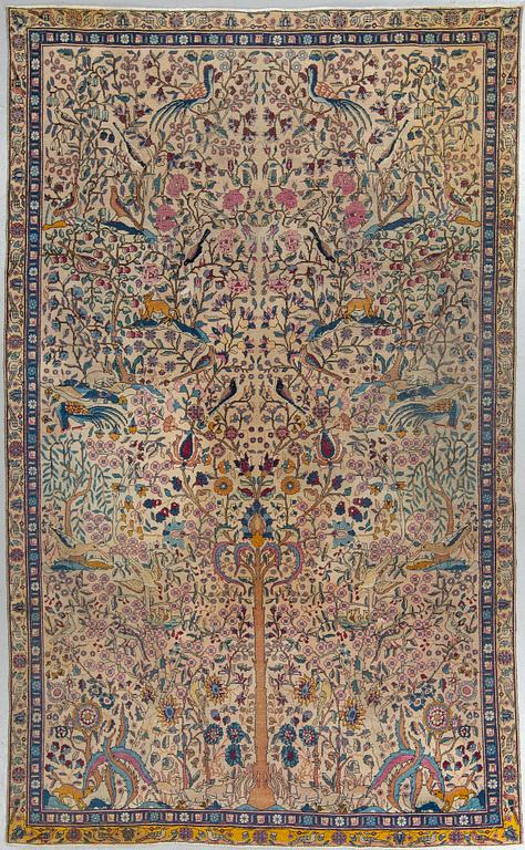 MATTO, semi-antique persian possibly Esfahan/Tehran/Kashan ca 259 x 156 cm.