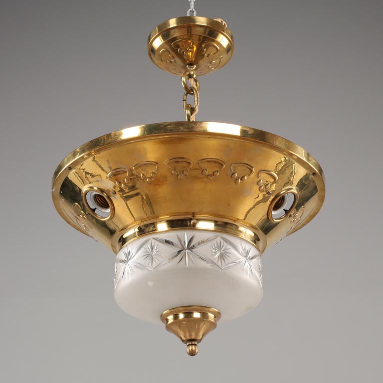 TAKLAMPA, jugend, 1900-talets första del, höjd ca 50 cm.