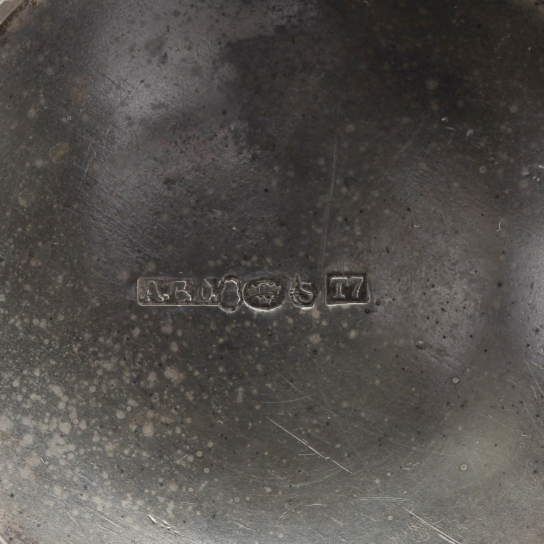 KAFFESERVIS, 3 delar, silver, Anders Gustaf Dufva, Stockholm 1921. Totalvikt ca 810 gram.