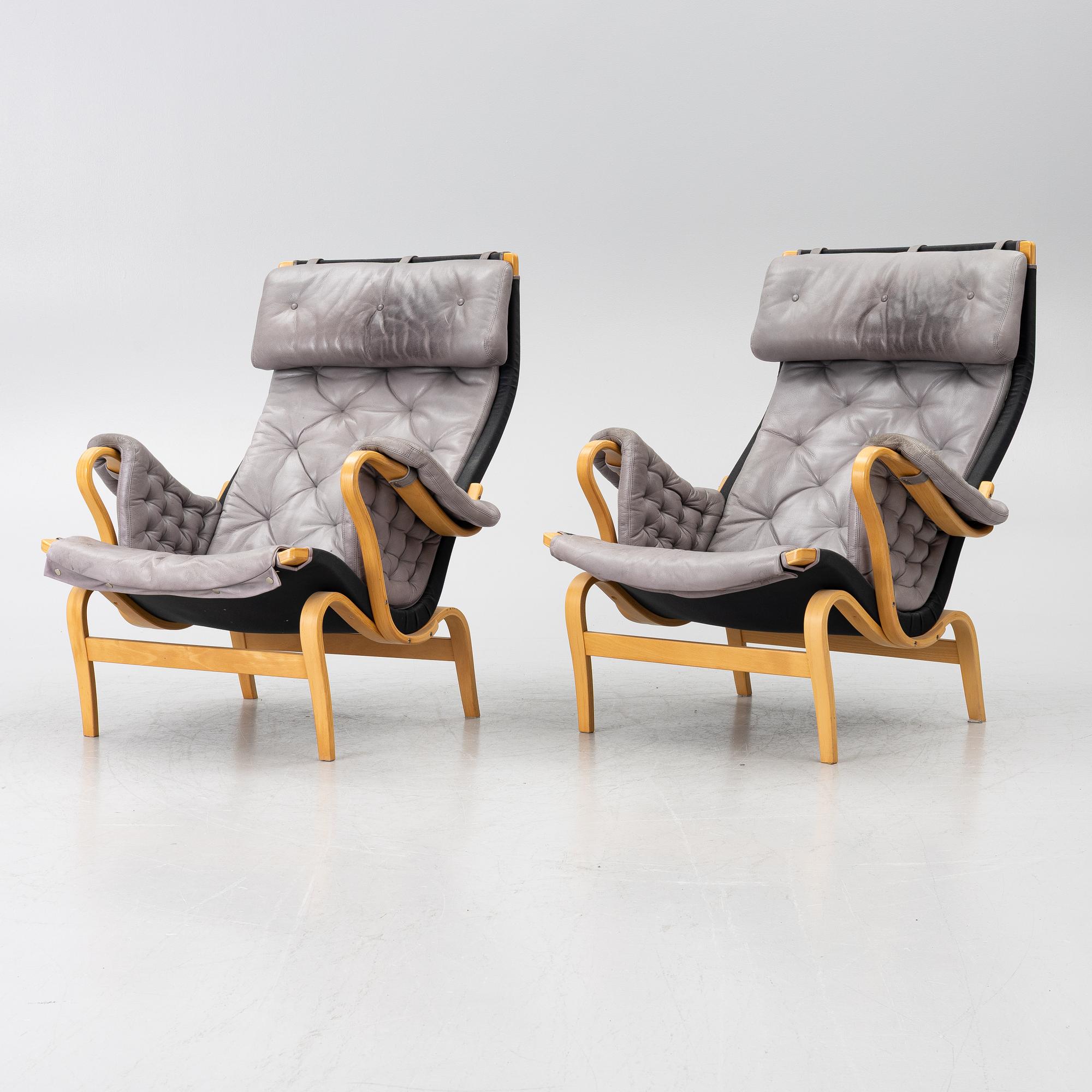 Bruno Mathsson, A pair of armchairs, “Pernilla”, DUX.