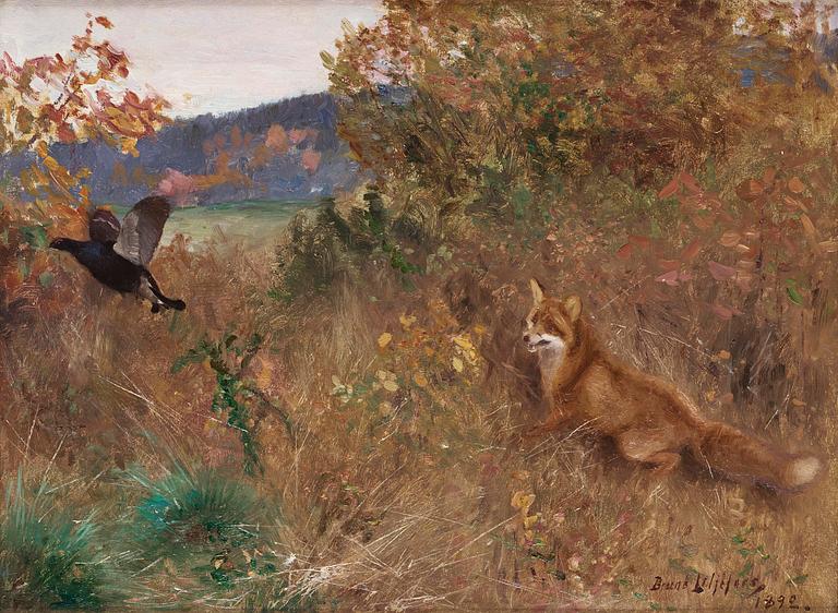 Bruno Liljefors, Fox on the hunt.