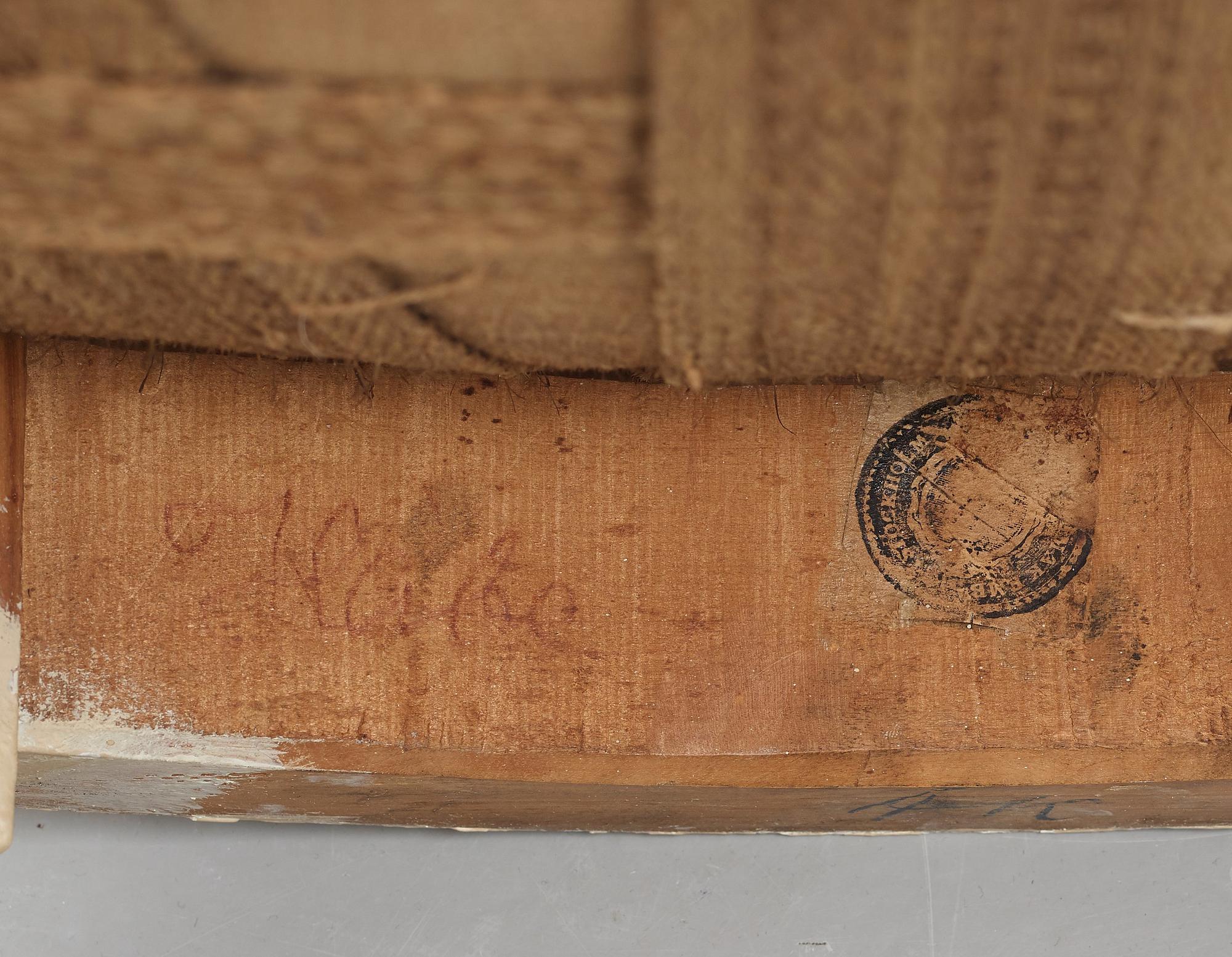 A pair of Gustavian late 18th century armchairs by Lars Söderholm (master in Stockholm 1789-1794).