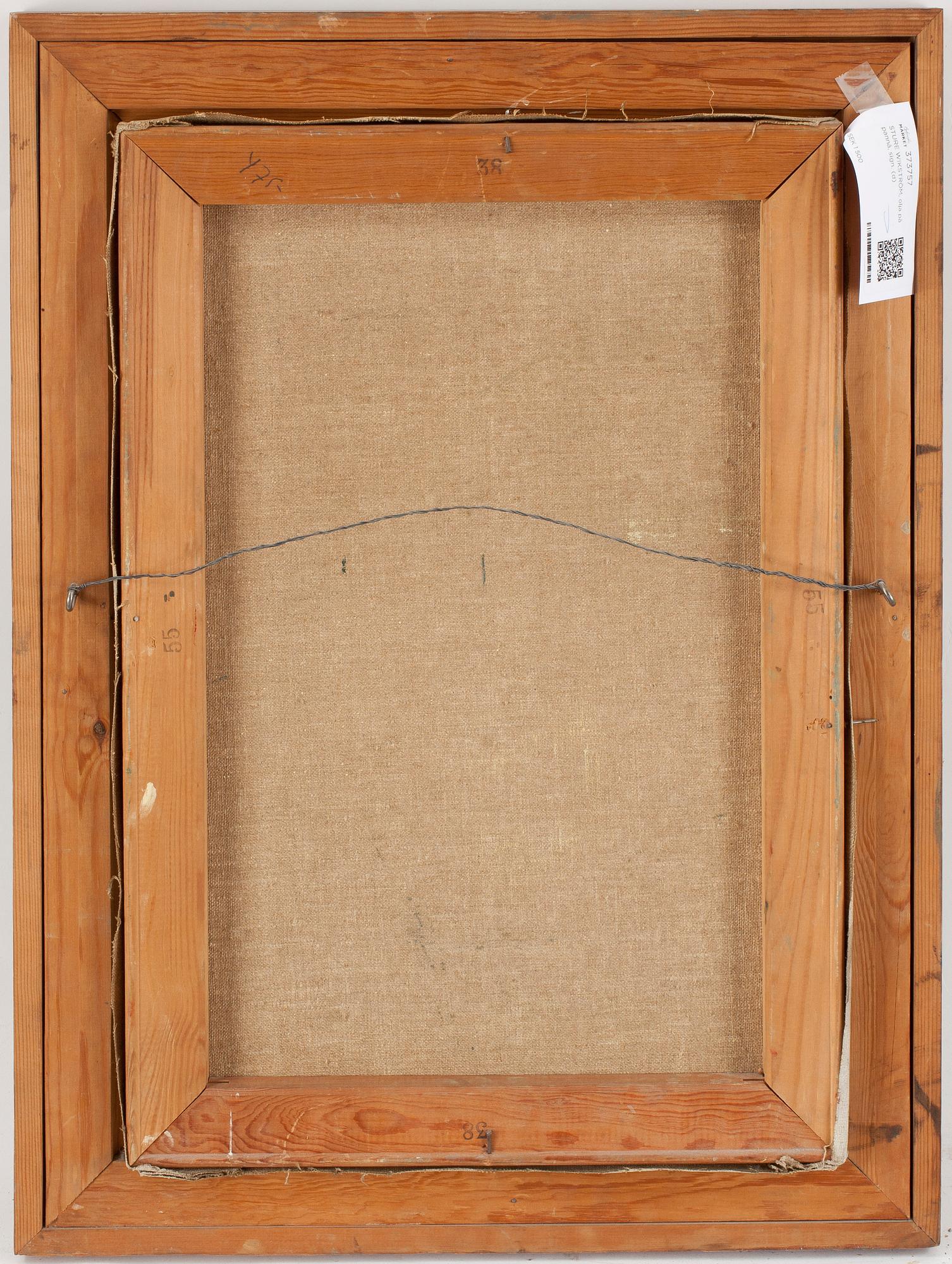 STURE WIKSTRÖM, olja på pannå, sign.