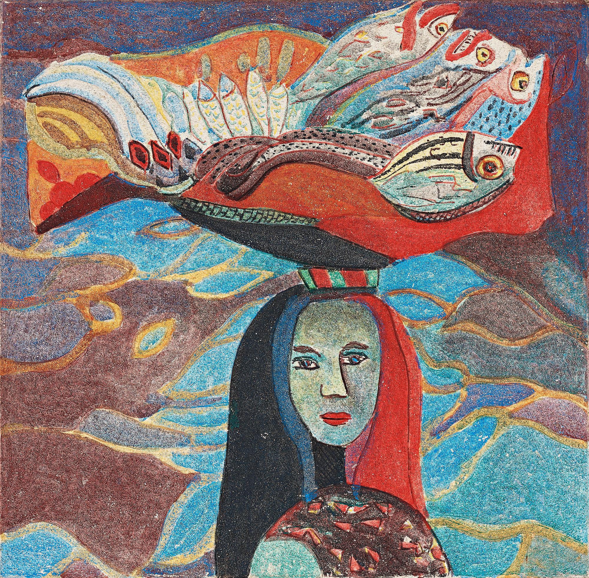 "Hamnen i Lissabon" detalj.