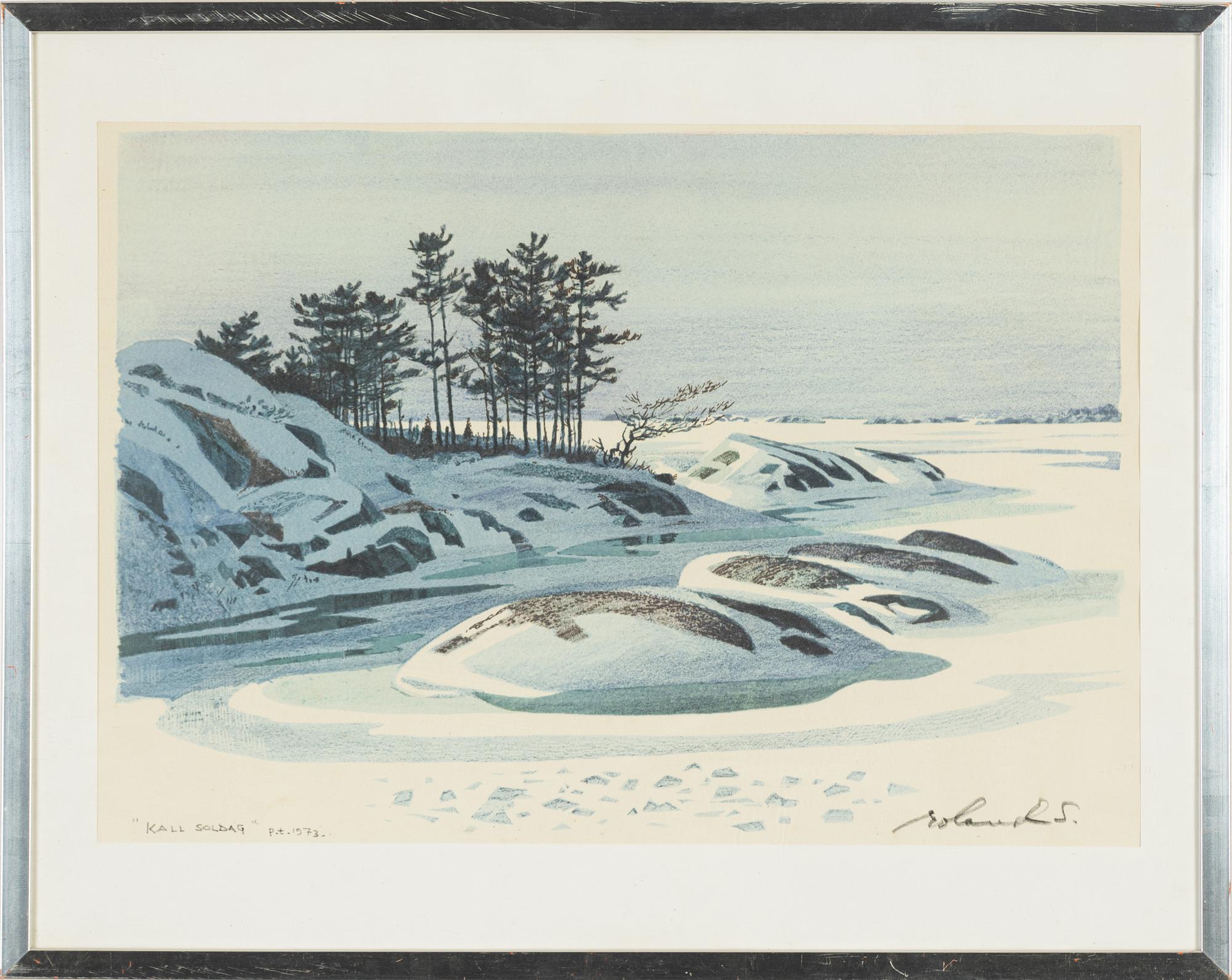 Roland Svensson, litograph in colours, signed, dated 1973.