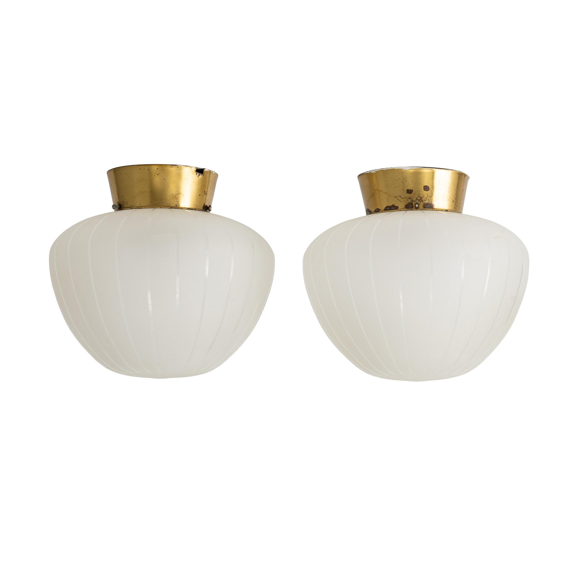 Ceiling lamps, a pair, Swedish Modern, 1940s.