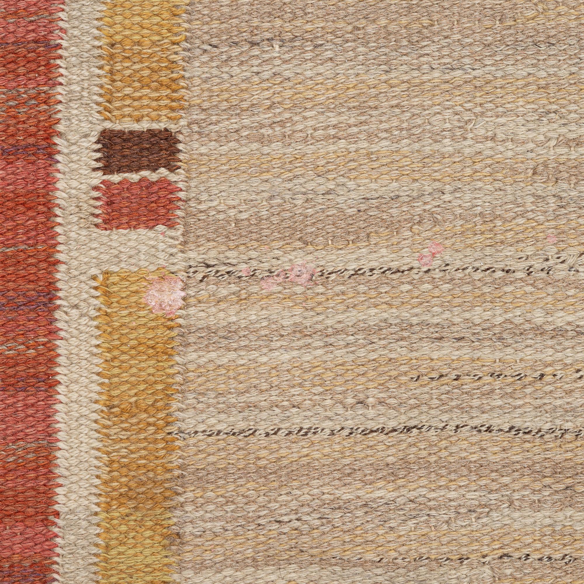 A flat weave carpet, c. 360 x 265 cm.