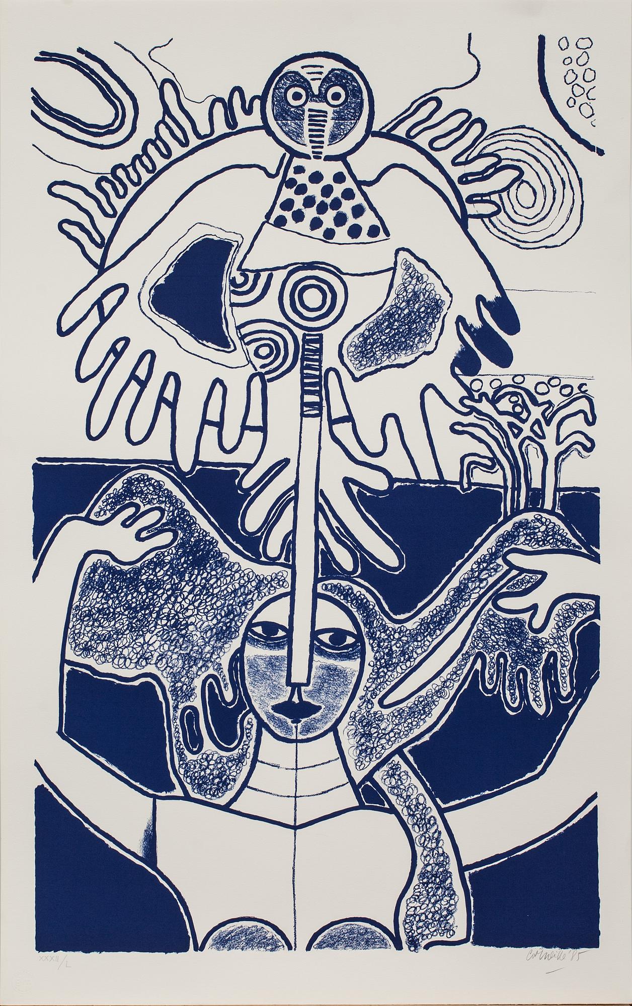 BEVERLOO CORNEILLE, färgserigrafi, signerad, numrerad XXXII/L och daterad- 85.