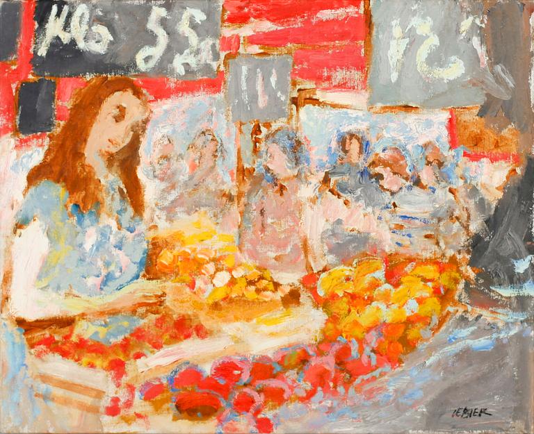 DANIEL LEBIER, olja på duk, signerad.