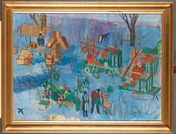 Hilding Linnqvist, HILDING LINNQVIST, oil on canvas, Signed HL. Executed in the 1930s.