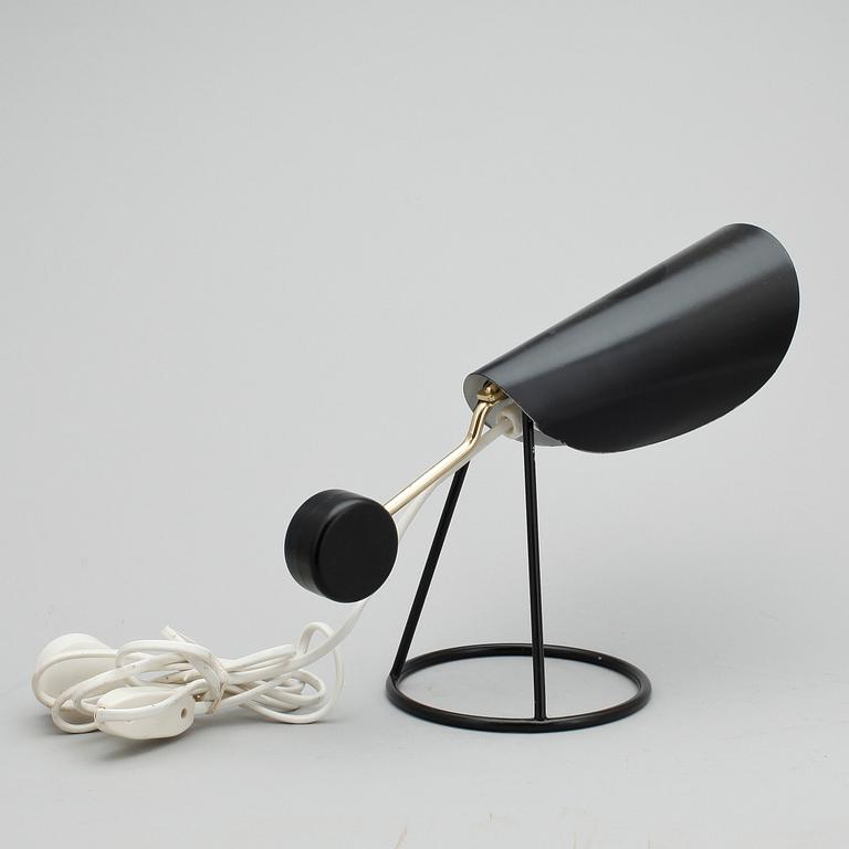 BORDSLAMPA, metall, 1950/60-tal.