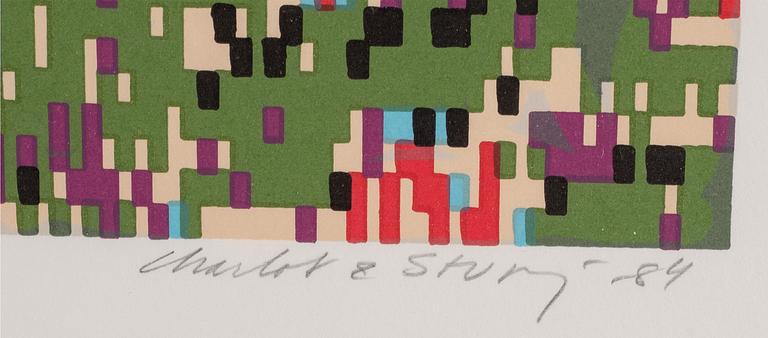 Sture & Charlotte Johannesson, silkscreen in colours, 1984, signed 119/200.