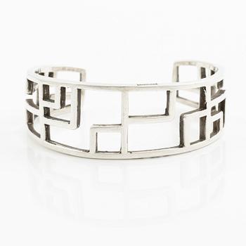 Claës E. Giertta, a ring and a bangle, silver, Stockholm 1961 and 1965.