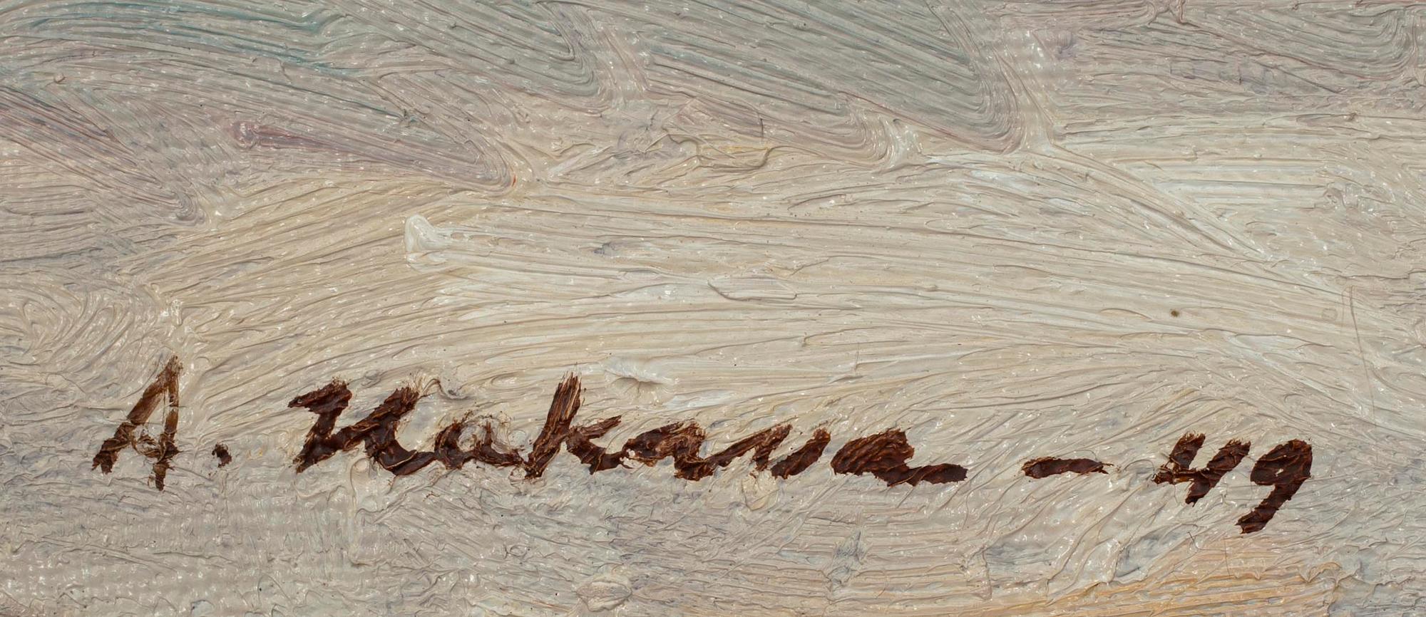 AALE HAKAVA (FINLAND), olja på duk, sign. och dat. -49.