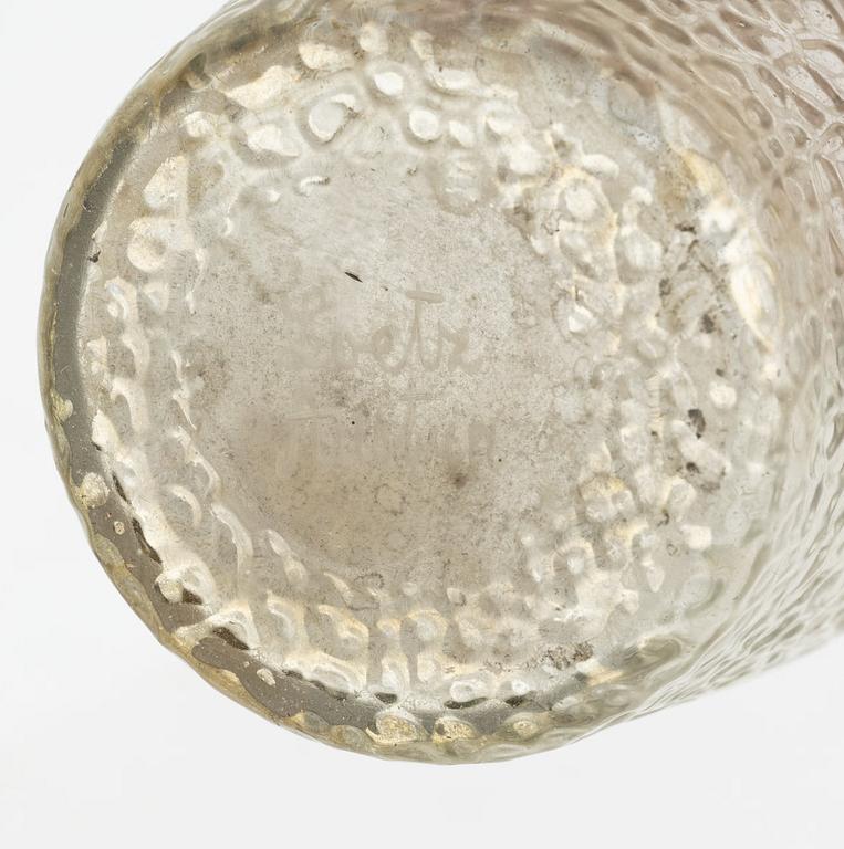 Two glass vases, one Loetz, ca 1900.
