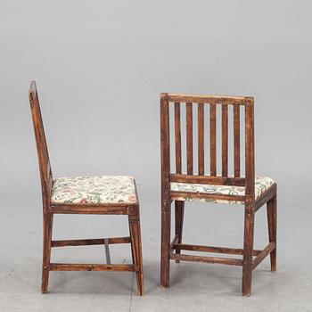 STOLAR, ett par, sengustavianska provinsarbeten. 1800-tal.