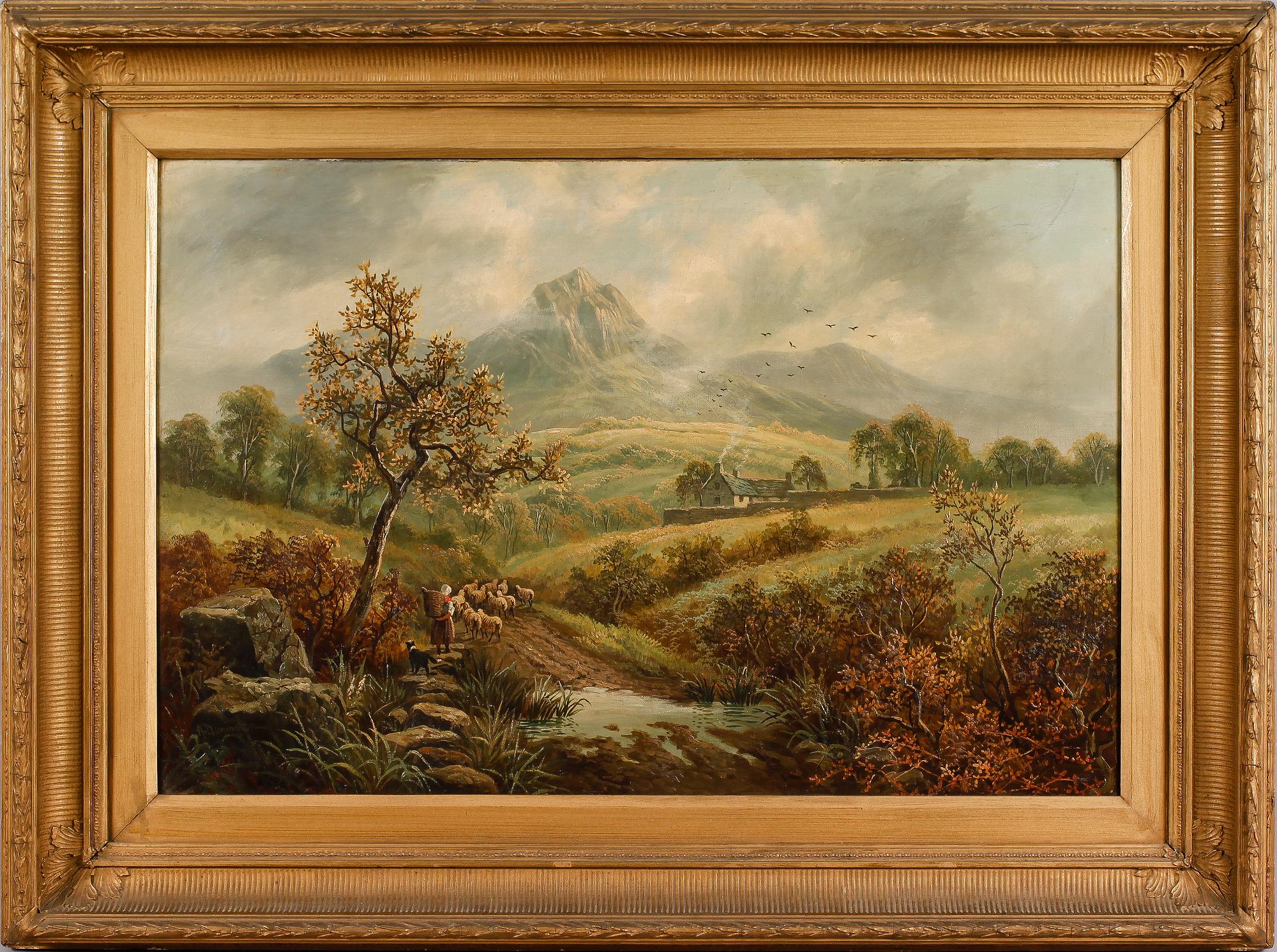 ALBERT DUNINGTON, olja på duk, signerad.