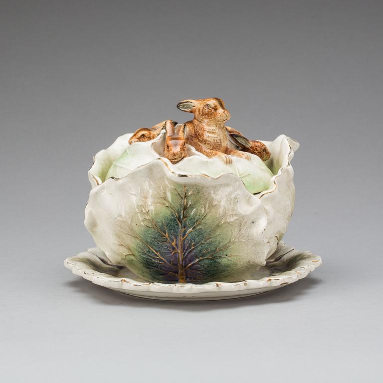 LOCKSKÅL på fat, flintgods, sekelskiftet 1900.