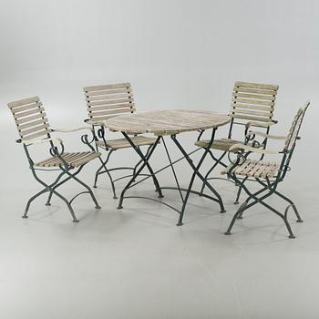 A garden group of five pieces, second half of the 20th century.