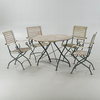 A garden group of five pieces, second half of the 20th century.