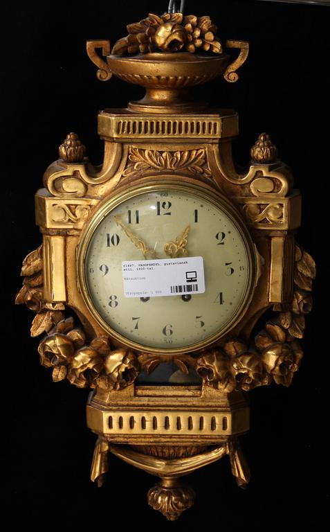 VÄGGPENDYL, gustaviansk stil, 1900-tal.