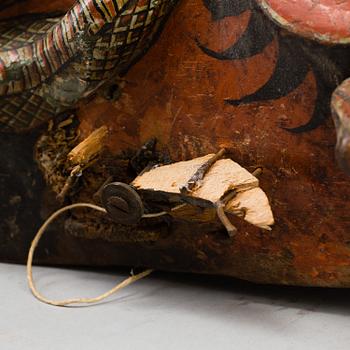 A large wooden dance mask, South-East Asia, early 20th Century.