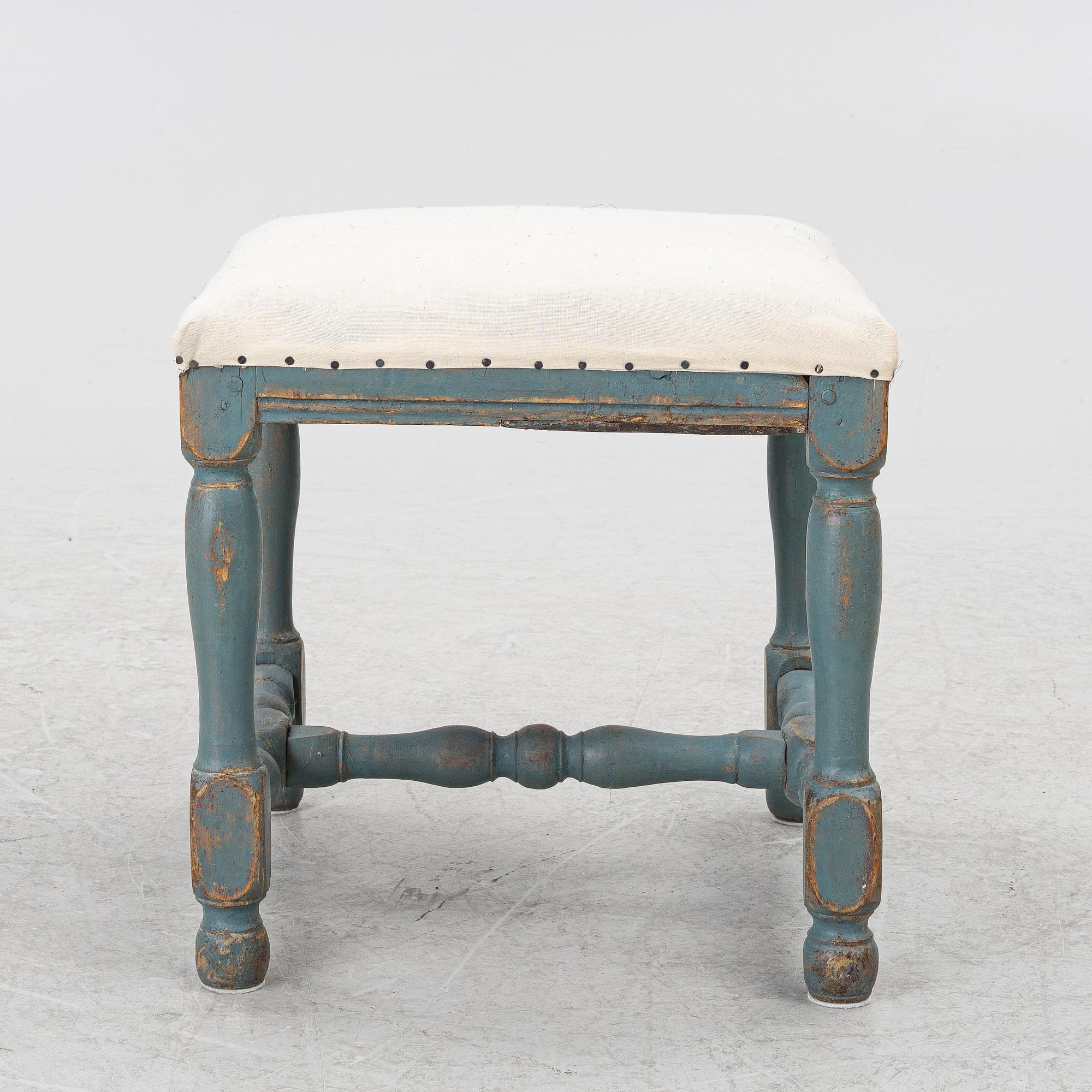 A Swedish baroque stool, early 18th century.
