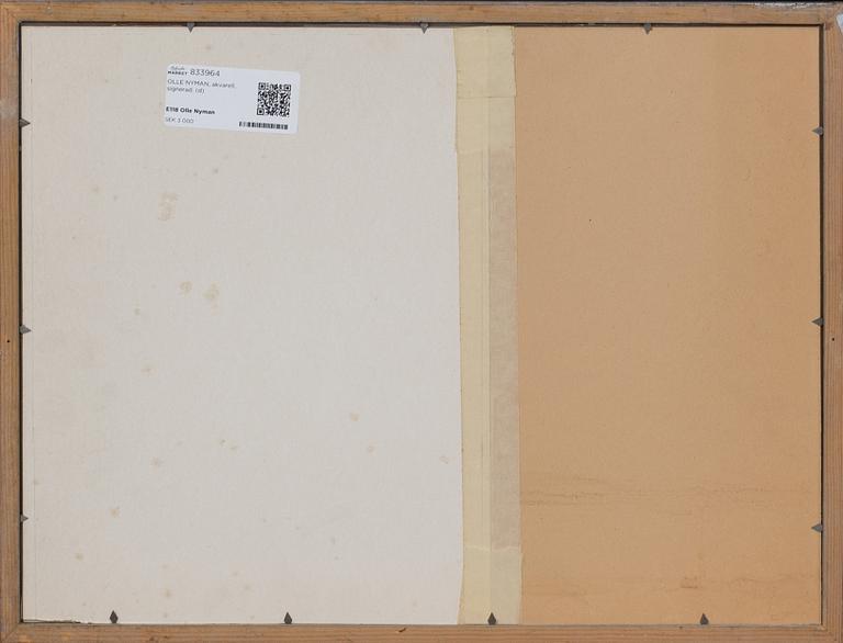 OLLE NYMAN, akvarell, signerad.