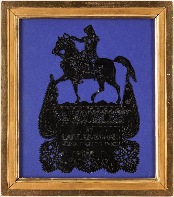 SILUETT, Carl XIV Johan, 1800-talets andra hälft.